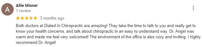 Chiropractic Signal Mountain TN Patient Testimonial